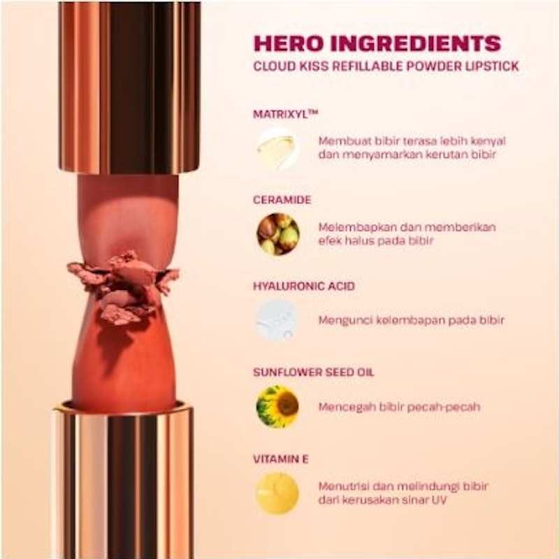 Cloud Kiss Refillable Powder Lipstick - Electric Fire 4