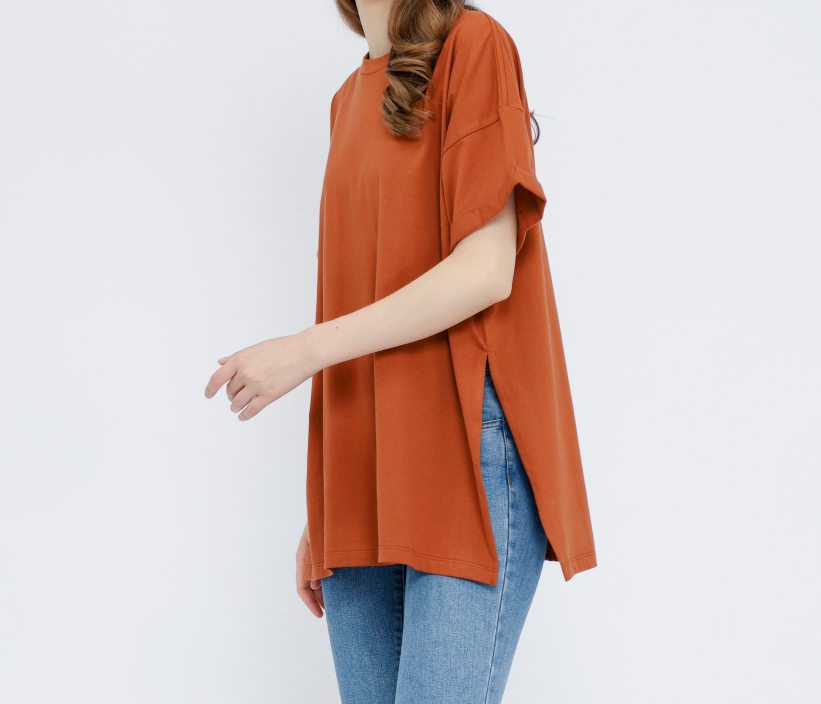 Zalmoreindo Garmen Industri Zalmore Luma Cotton Oversize T-Shirt with Slit Premium Cotton