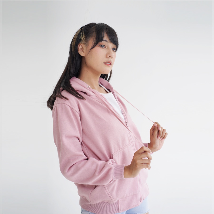 Hoodie Goodie Zipper Dusty Pink
