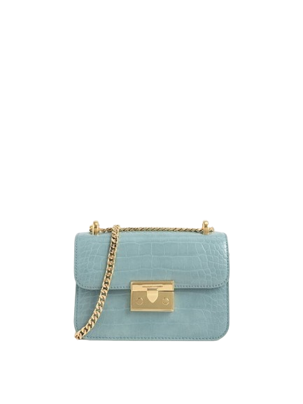 Tas Selempang Croc-Effect Chain Strap ｜ CK2-80700998