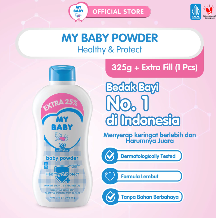 Tempo Scan Pacific MY BABY Baby Powder Healthy & Protect