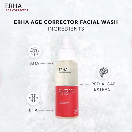 ERHA Clinic Indonesia ERHA Age Corrector AHA, BHA & Red Algae Extract Facial Wash