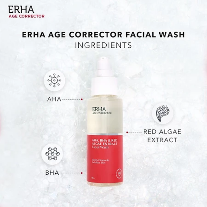 Age Corrector AHA, BHA & Red Algae Extract Facial Wash 4