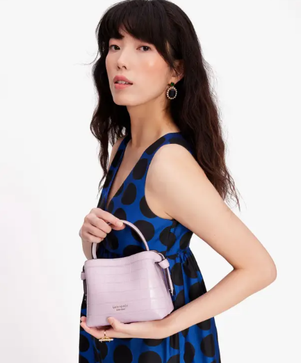 Kate Spade Knott Croc-Embossed Mini Crossbody Tote