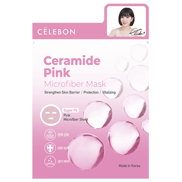 CELEBON Ceramide Pink Microfiber Mask