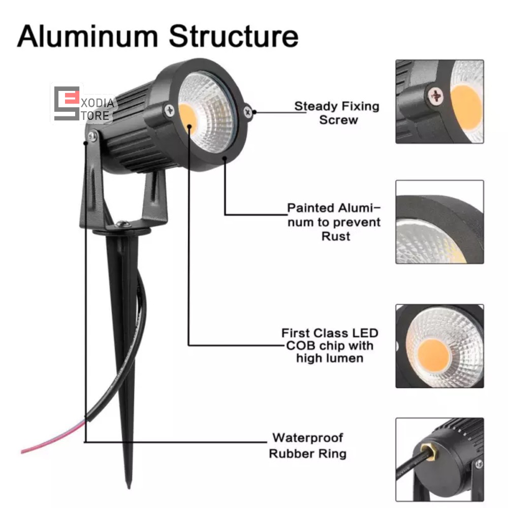 Emico Mitra Cemerlang Emico Lampu Taman LED COB Kuning 9071