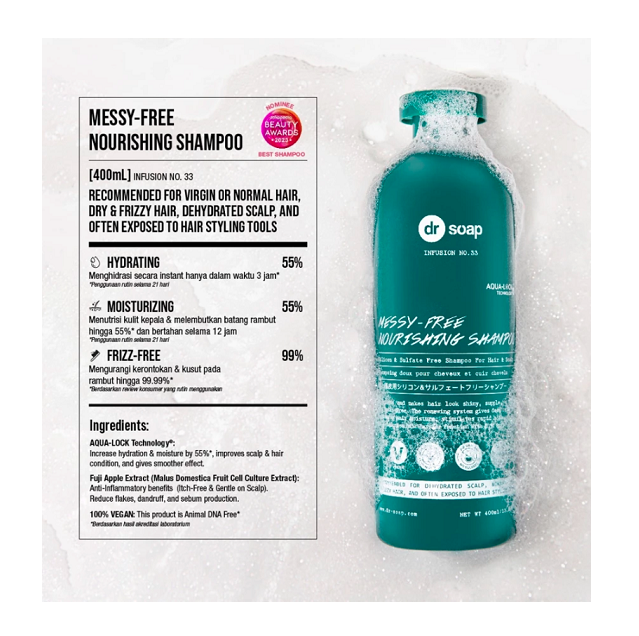 Drsoap Global Indonesia dr soap Messy-free Nourishing Shampoo Infusion 