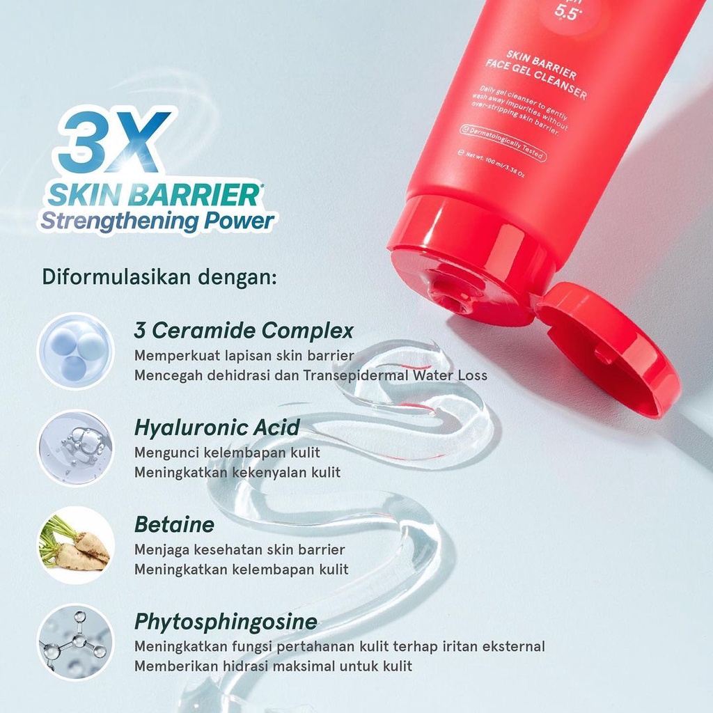 Garland Cantik Indonesia Dear Me Beauty Skin Barrier Face Gel Cleanser
