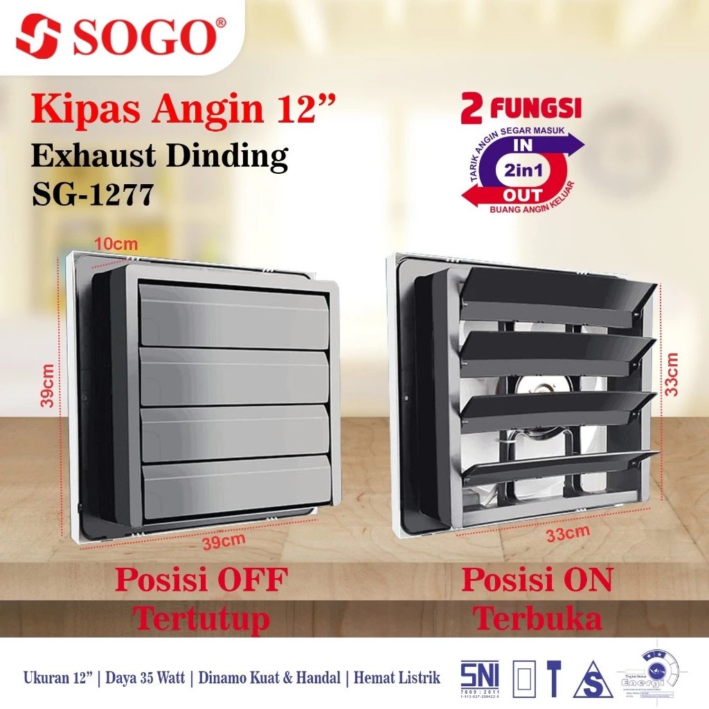 Sogo Exhaust Fan Dinding 12 Inch 2