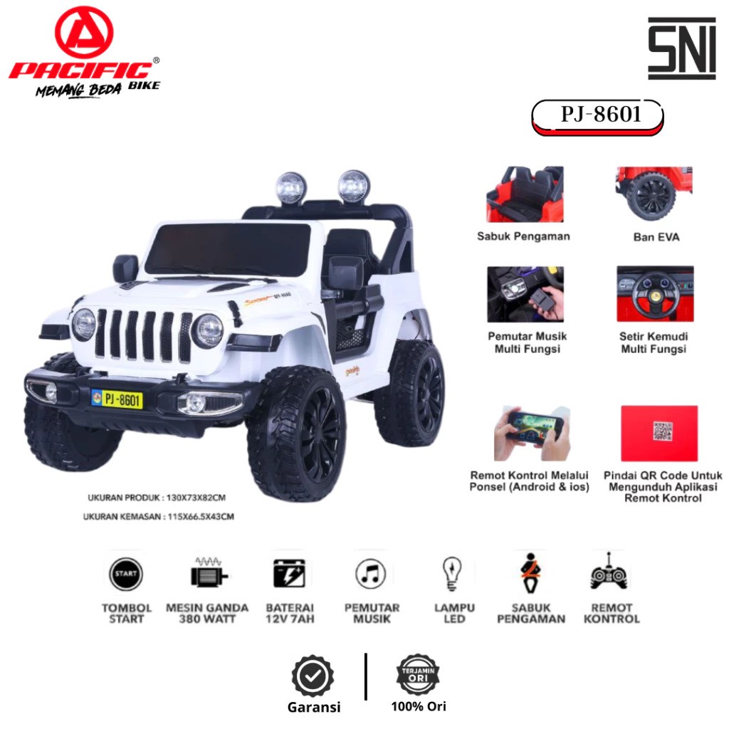 Pacific Junior Rechargeable Car Mainan Mobil Aki 3