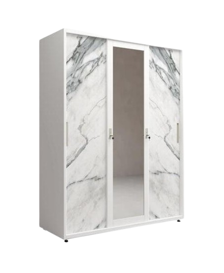 ZENOVA Lemari Pakaian Besi 3 Pintu  ｜ M01