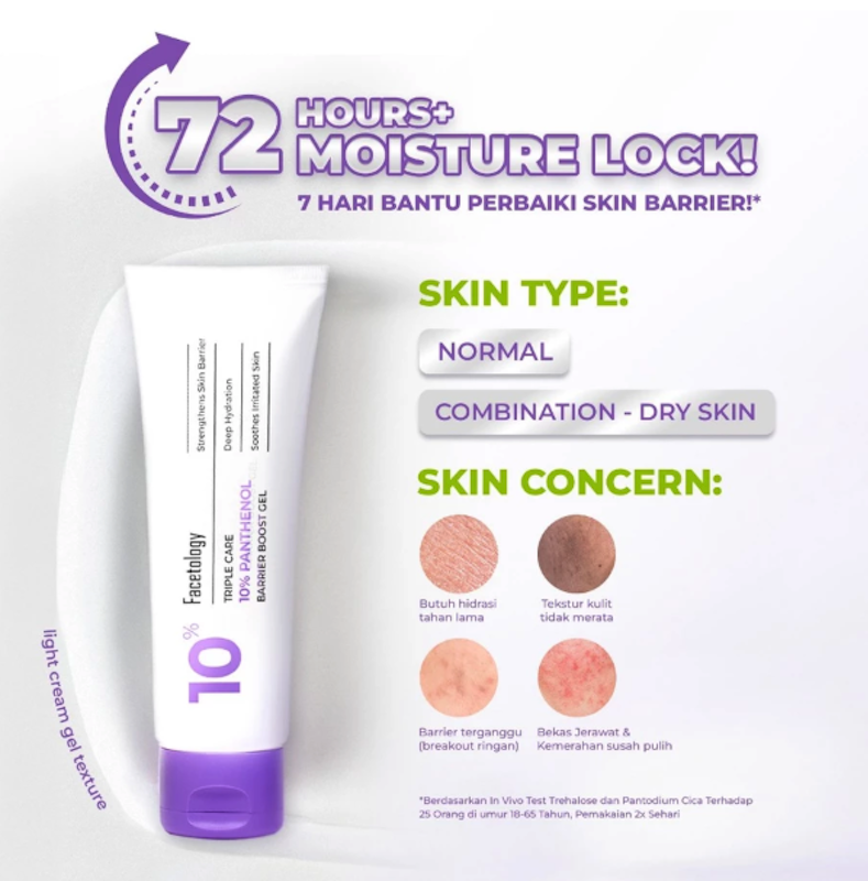 Facetology Triple Care 10% Panthenol Barrier Boost Gel