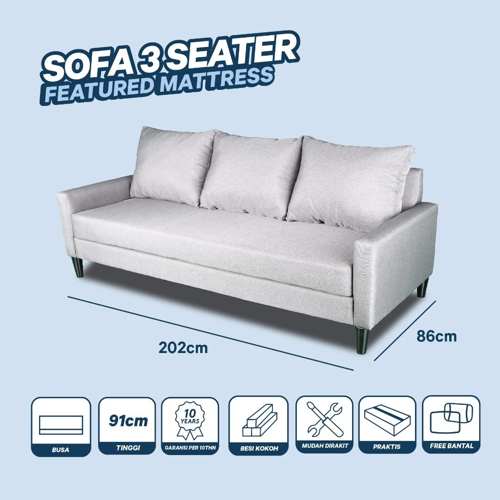 Duta Mas Mandiri in.the.box Sofa 3 Seater Minimalis