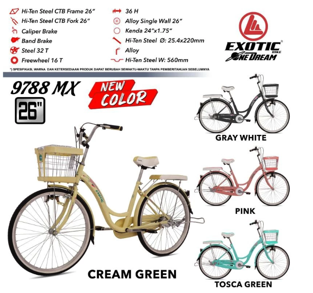 Pacific Indah Pratama Exotic City Bike   ET-9788 MX