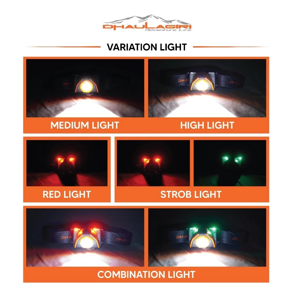 Dhaulagiri Indo Raya Dhaulagiri Rechargeable Head Lamp 617
