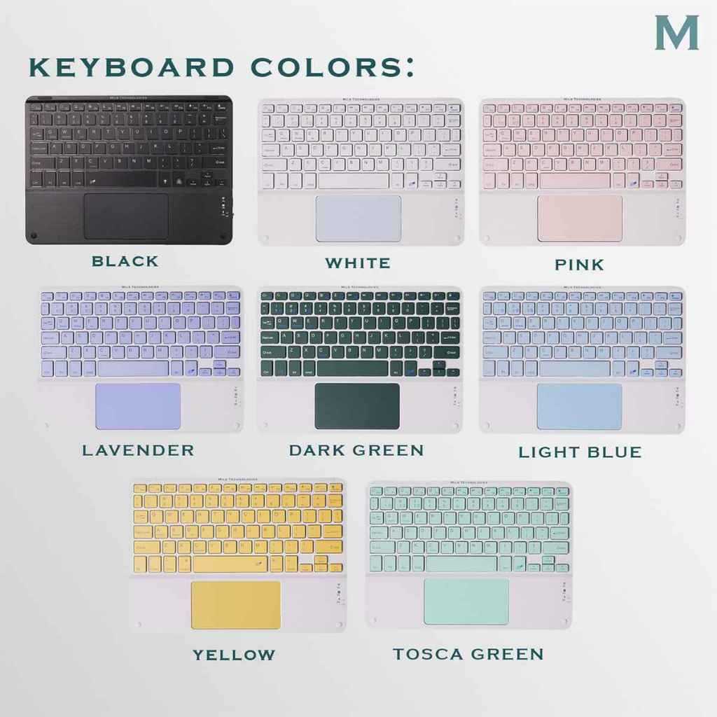 Mils Technologies Mils Technologies Touchpad Keyboard Case for iPad 7/8/9