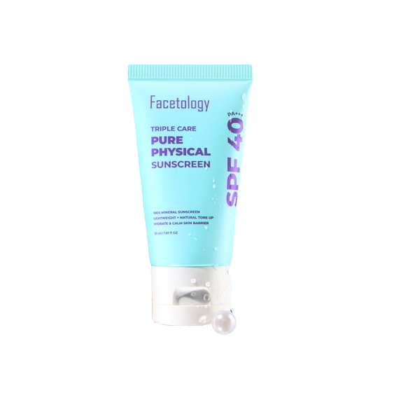 Facetology ｜ Triple Care Pure Physical Sunscreen SPF 40 PA+++ 