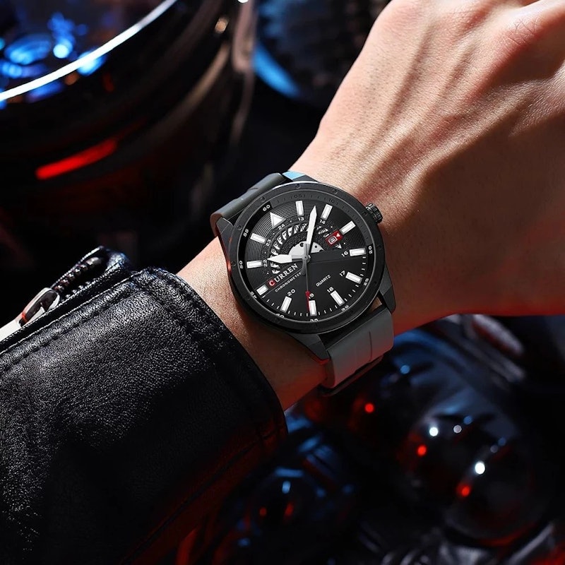 Curren Original Brand Rubber Straps Wrist Watch for Men 5