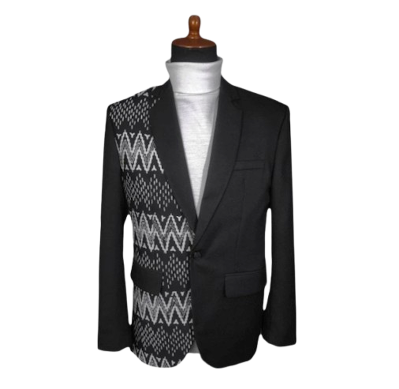 AECO Jas Blazer Batik Rumi Hitam 1