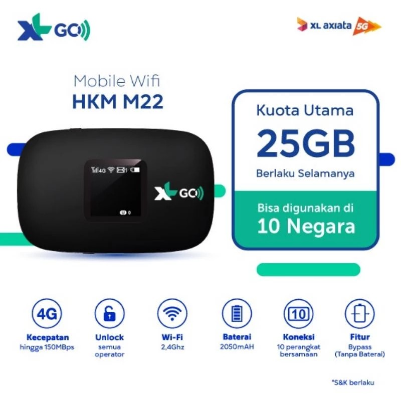 Mobile WiFi XL GO IZI 25GB 2