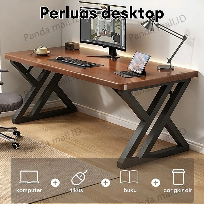 Meja Belajar Kayu Solid 5