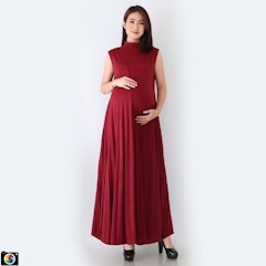 Eve Baju Hamil Pesta Dress Plisket