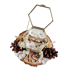 Rustic Hexa Ring Box