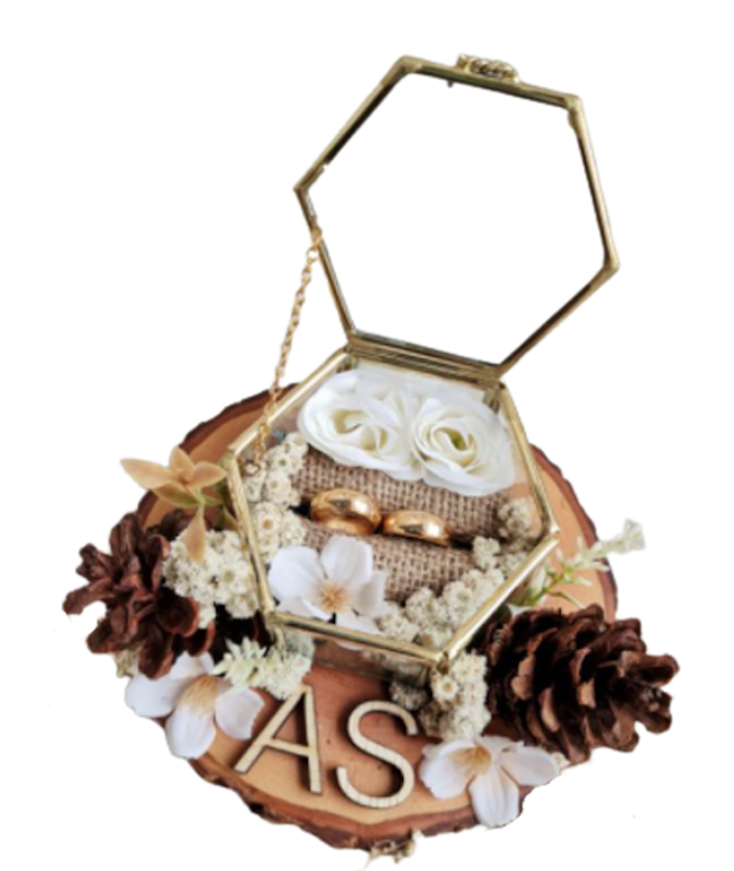 Rustic Hexa Ring Box 1