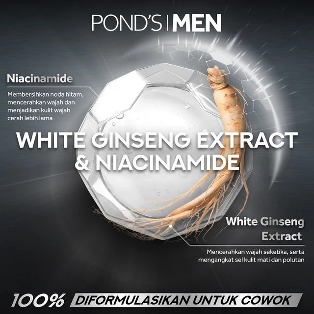 Unilever Indonesia Pond's Men Bright Boost Facial Scrub 