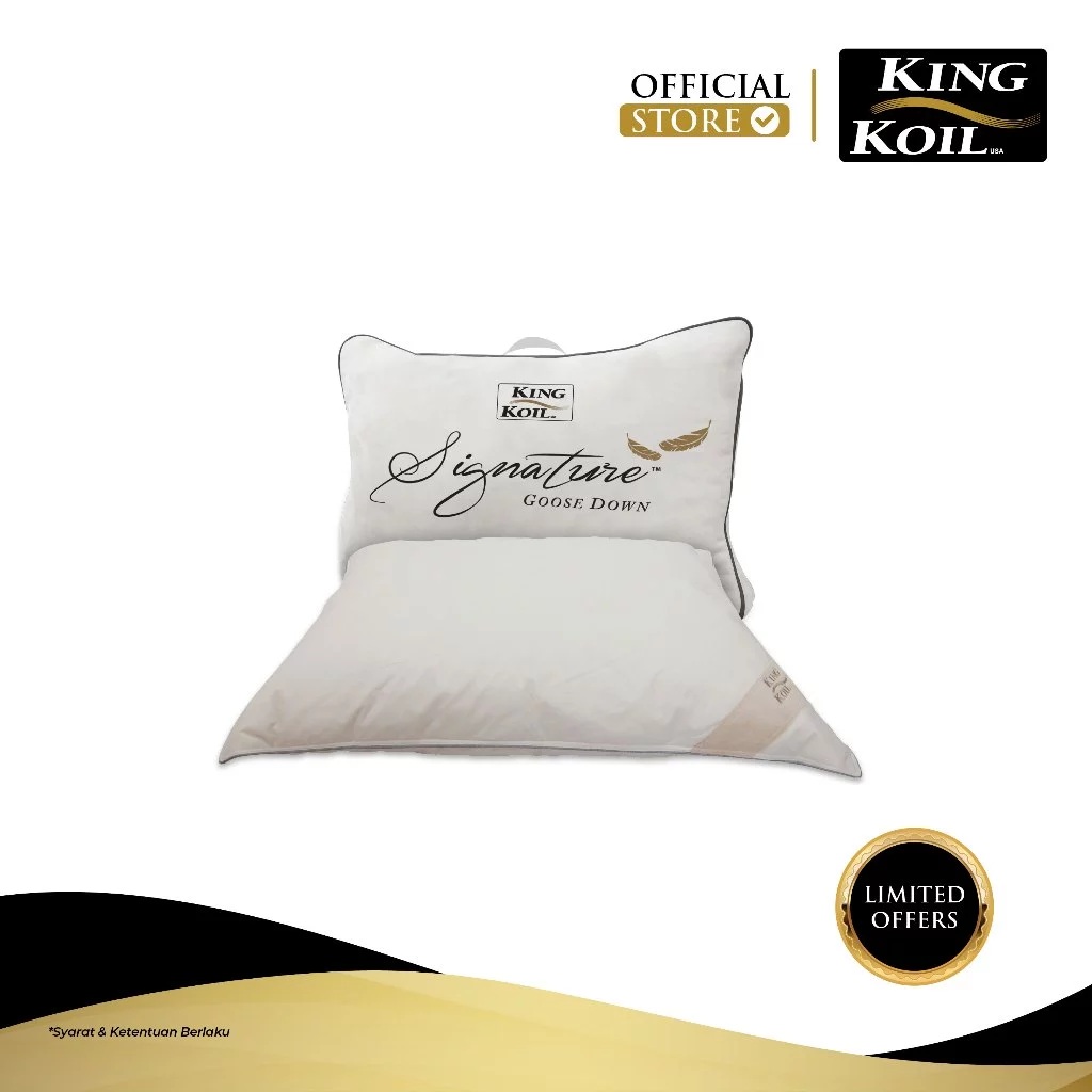 King Koil Licensing Company King Koil Signature Goose Down Small Feather Pillow
