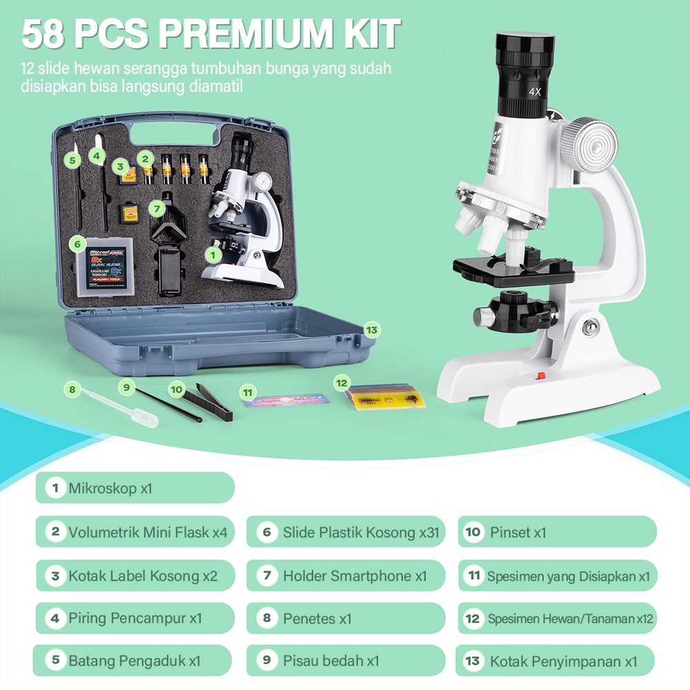 Babycolor Mikroskop Kit 58 pieces