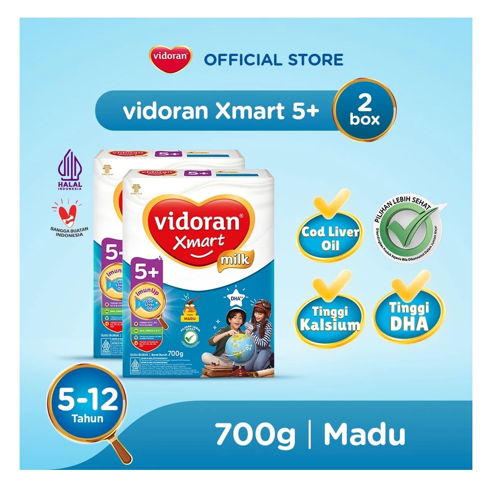 Tempo Scan Pacific vidoran Xmart 5+ Milk Rasa Madu