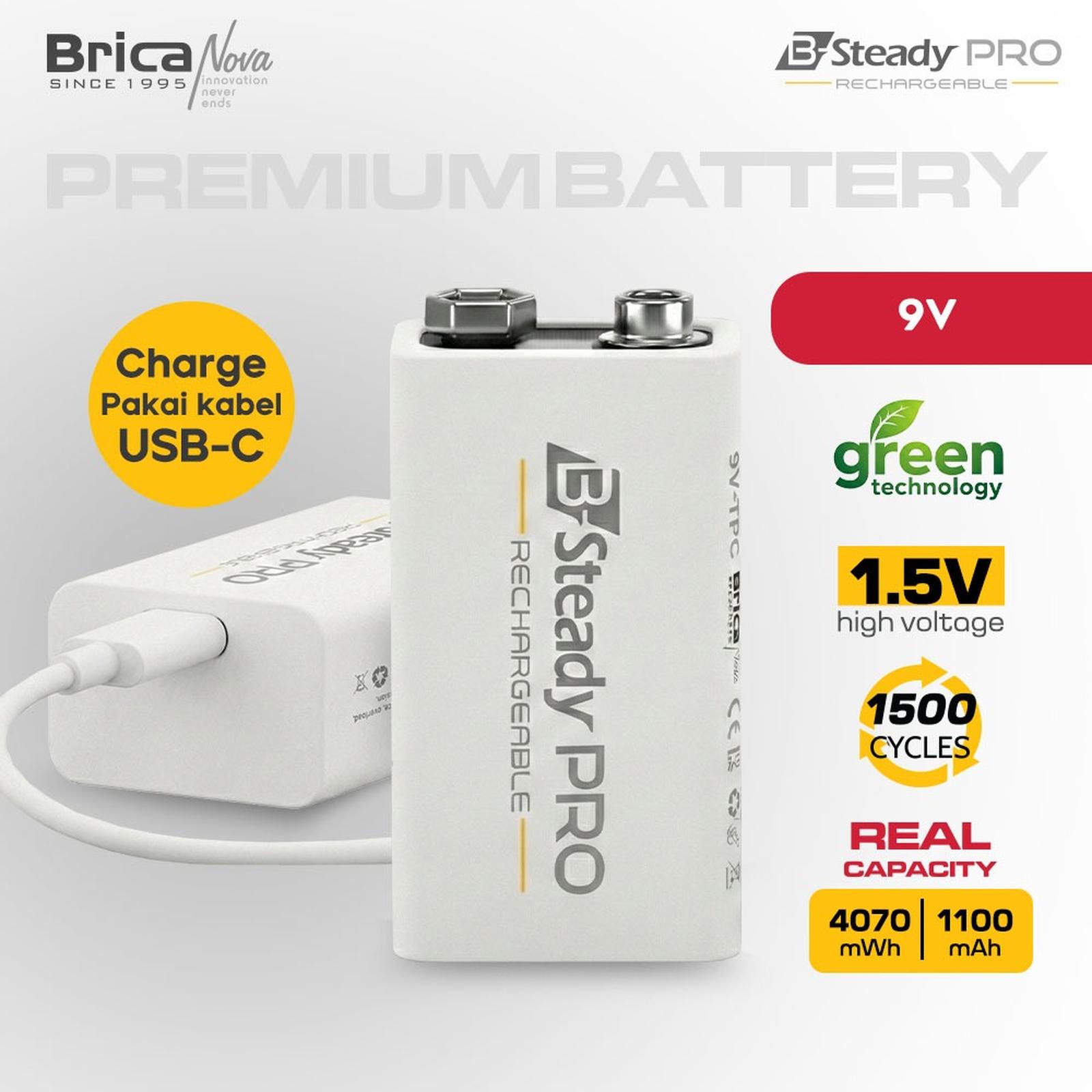 Brica B-Steady PRO 9V Li-Ion Rechargeable Battery 5