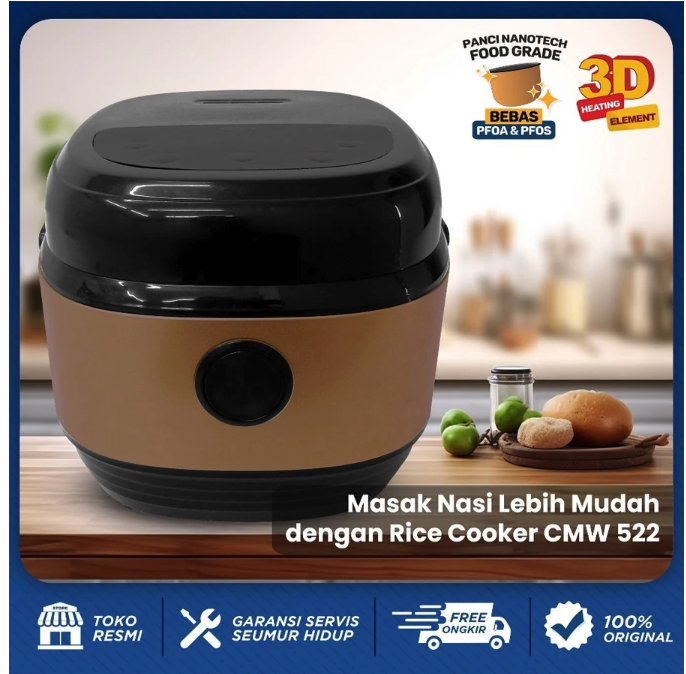 Tripacific Electrindo SEKAI Digital Rice Cooker Low Sugar 8in1 Serela CMW 522