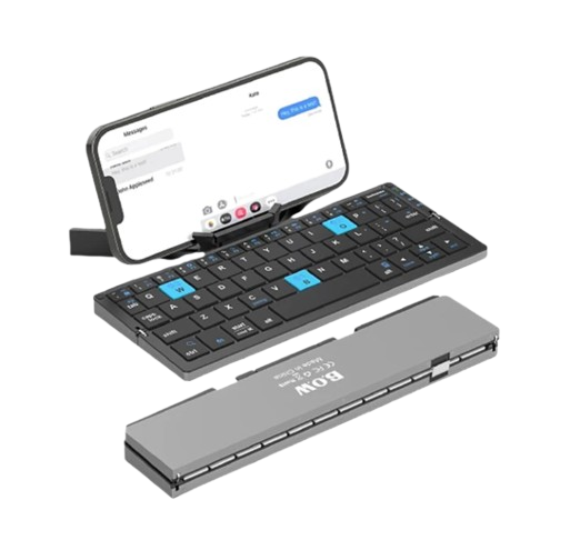 B.O.W Wireless Keyboard Mini Lipat with Holder ｜ BT-1299