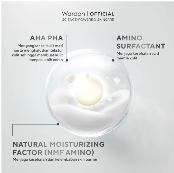 Paragon Technology and Innovation Wardah Crystal Secret NMF Amino + AHA PHA Clarifying Foaming Cleanser