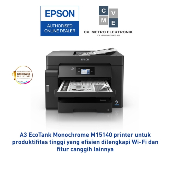 Epson Singapore Epson EcoTank Monochrome A3 Wi-Fi Duplex All-in-One Ink Tank Printer M15140