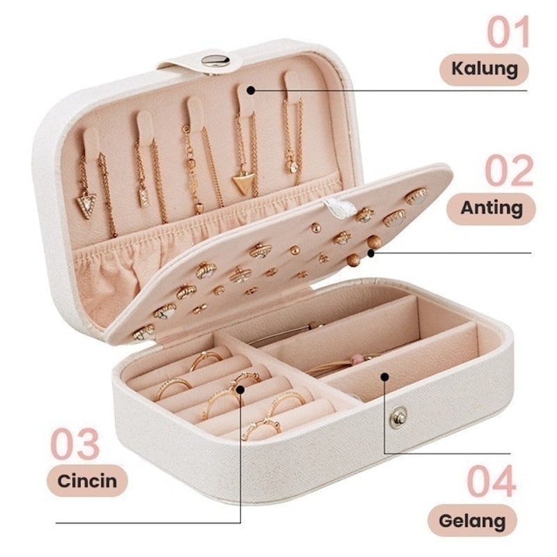 Kotak Perhiasan Travel Jewelry Box Mini