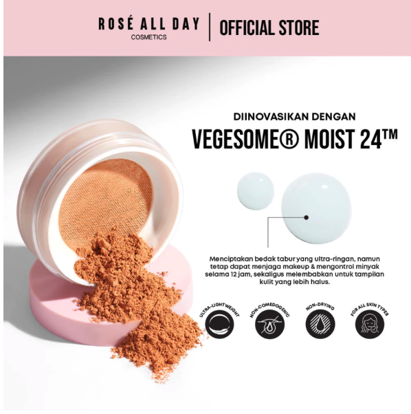  Rosé All Day The Realest Lightweight Loose Powder Tan