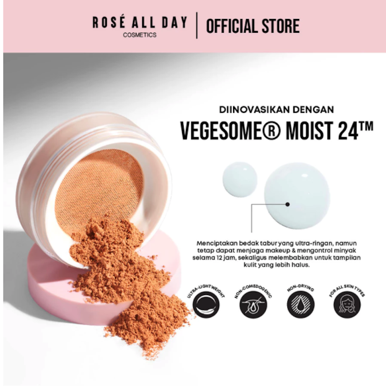 Rosé All Day The Realest Lightweight Loose Powder Tan 4