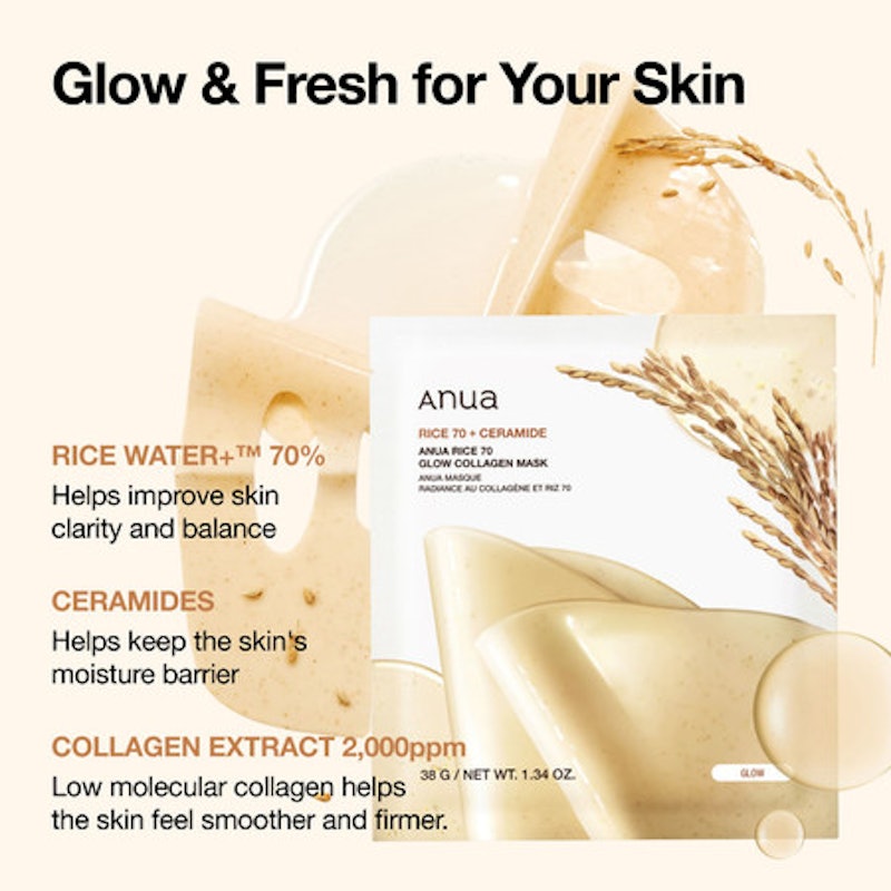 Anua Rice 70 Glow Collagen Mask 1ea 4