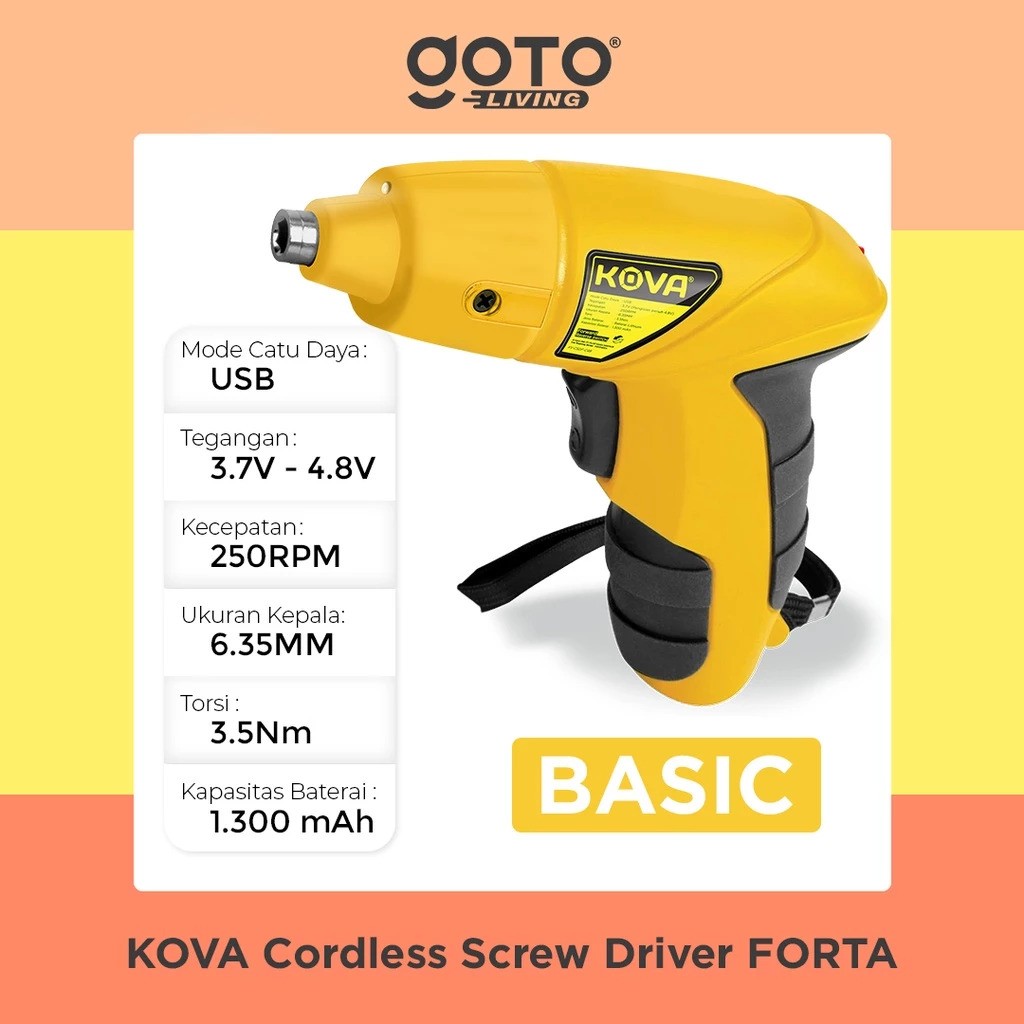 Pilar Niaga Makmur Goto Living Kova Forta Cordless Screw Driver CK-48