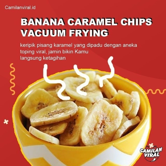 Camilan Viral Banana Caramel Chips