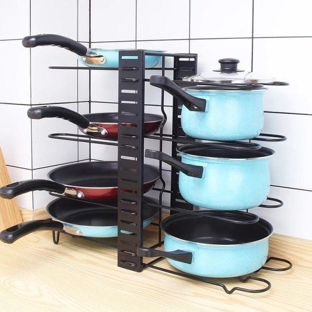 Folding Rak Holder Panci 8 Susun