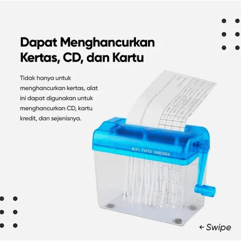Hand Operated Paper CD Card Shredder 4