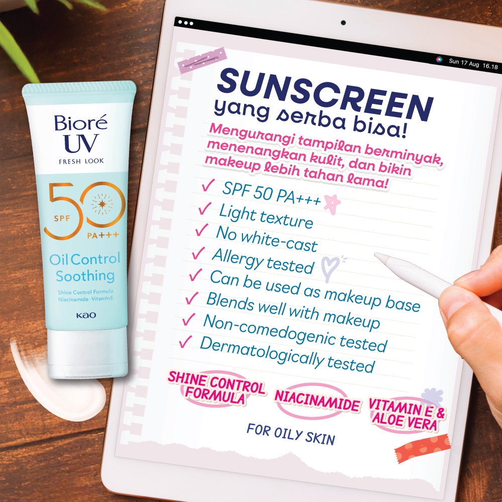 KAO Indonesia Biore UV Fresh Look Oil Control Soothing SPF 50 PA +++