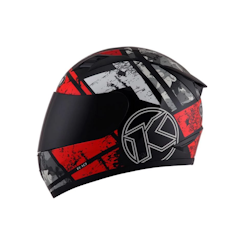 KYT R10 #3 (Visor Smoke) Black/White/Red