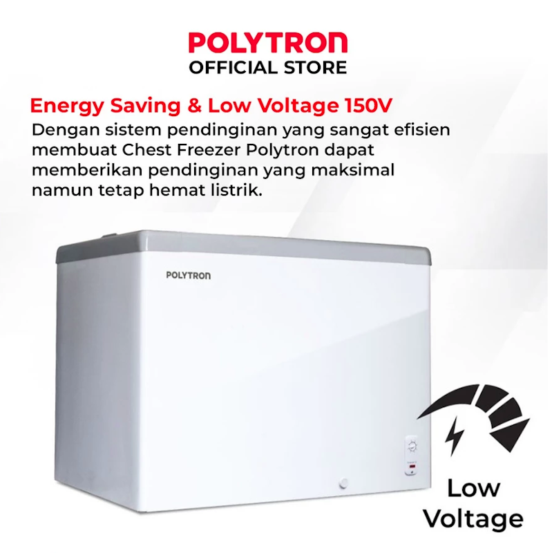 POLYTRON Chest Freezer Sliding Glass 4