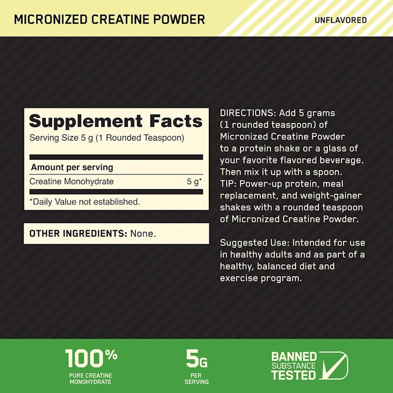 Optimum Nutrition Creatine Powder Unflavoured 3
