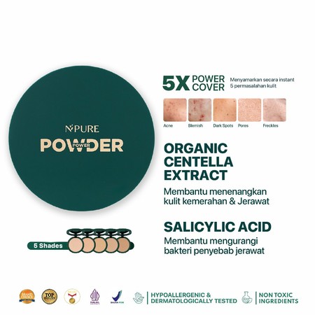 Penta Natural Kosmetindo N'PURE Acne Power Cover Power Powder Apricot